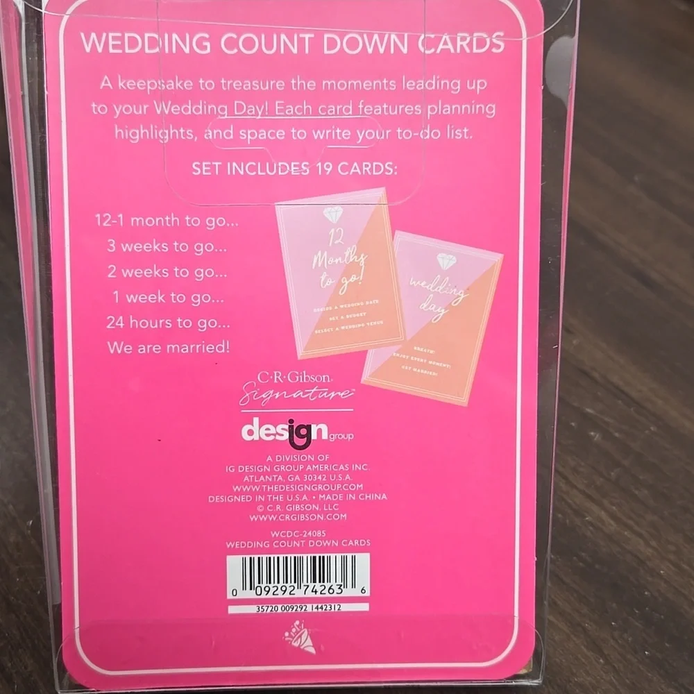 Wedding Countdown Card To-Do List Set - Picture 2 of 8